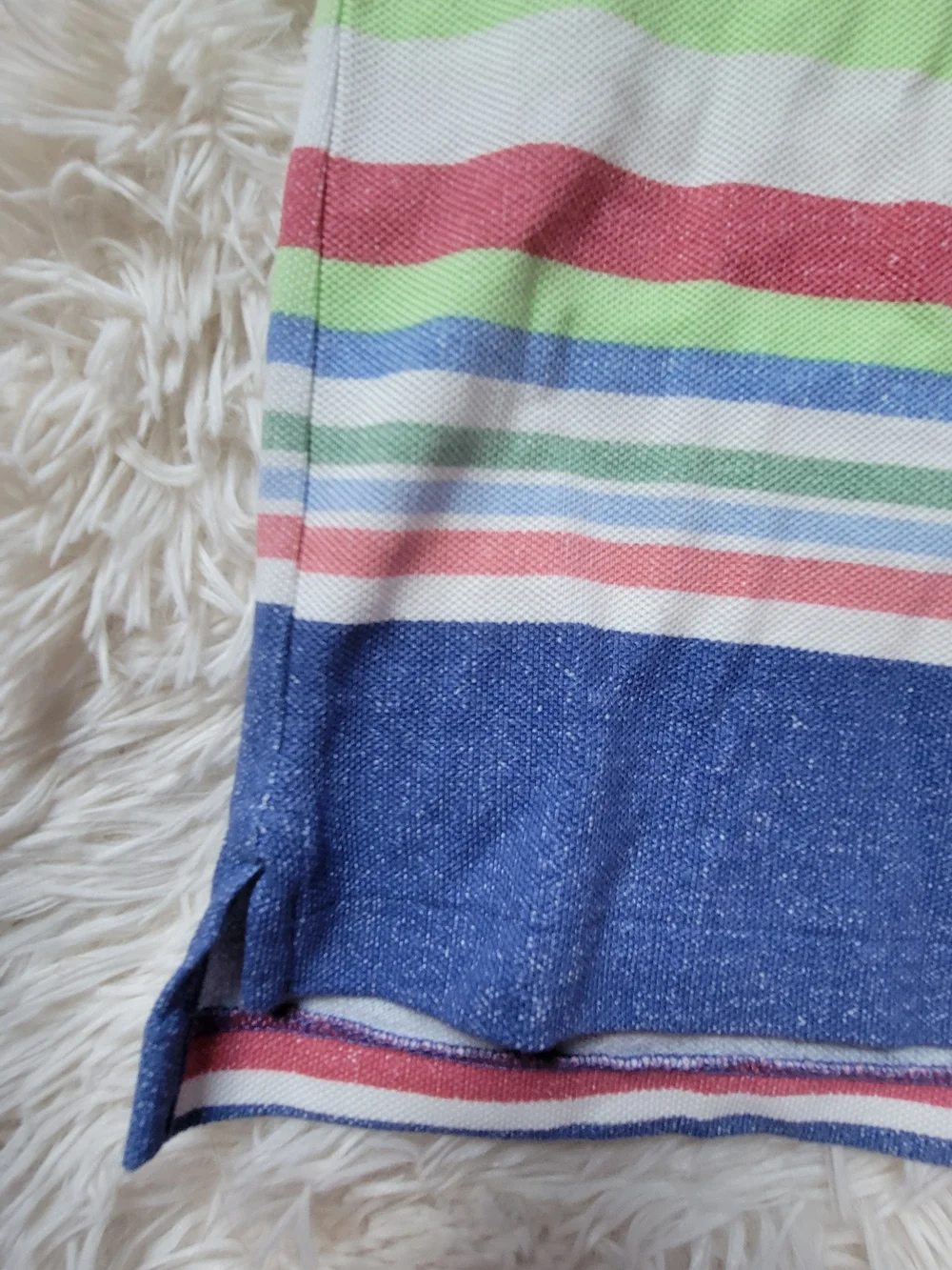 Polo by Ralph Lauren Boys' Multicolor Striped Polo Shirt - Blue/Green/Red